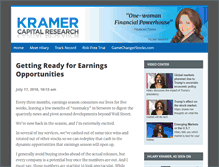 Tablet Screenshot of kramercapitalresearch.com